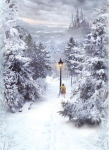 Narnia Painting - The Lion, the Witch and the Wardrobe - Lucy and the Lamp-post