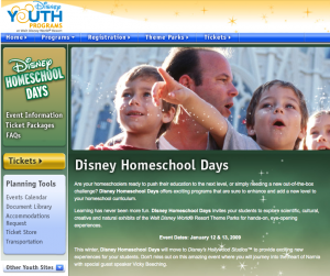 Disney Homeschool Days