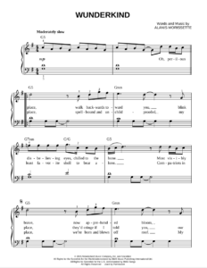 Wunderkind - Alanis Morissette - Sheet Music