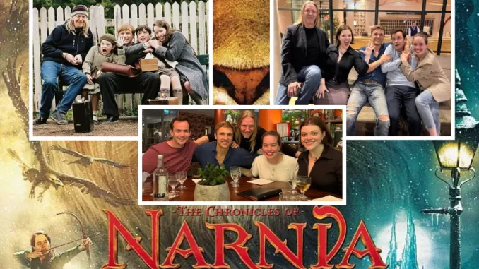 The Lion, the Witch and the Wardrobe cast and director Andrew Adamson in 2005 and 2025
