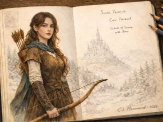 C.L. Marenwood's sketch of Susan Pevensie