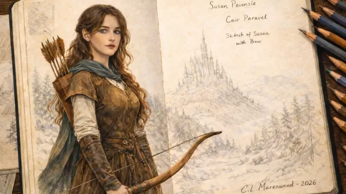 C.L. Marenwood's sketch of Susan Pevensie