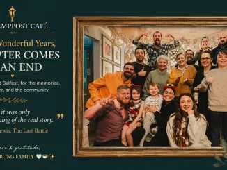 The Lamppost Cafe farewell graphic announcing the Armstrong family chapter is ending after nine wonderful years
