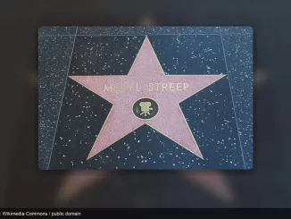 Banner using a public-domain Wikimedia Commons photo of Meryl Streep's Walk of Fame star